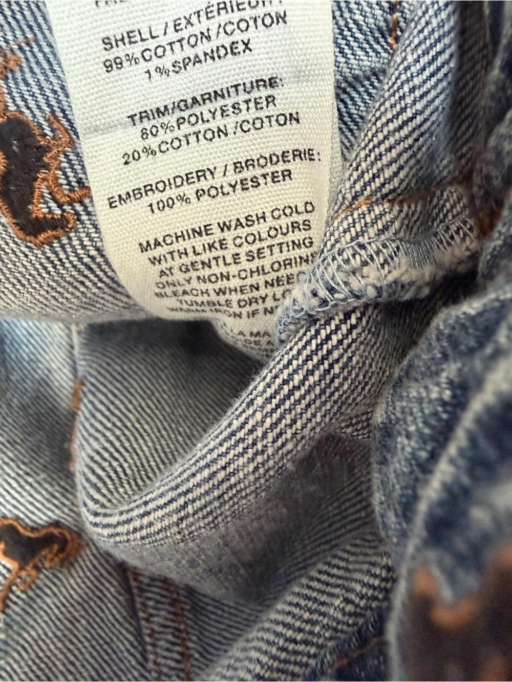 Avec Les Filles horse embroidered cotton denim Jean jacket - Picture 5 of 6